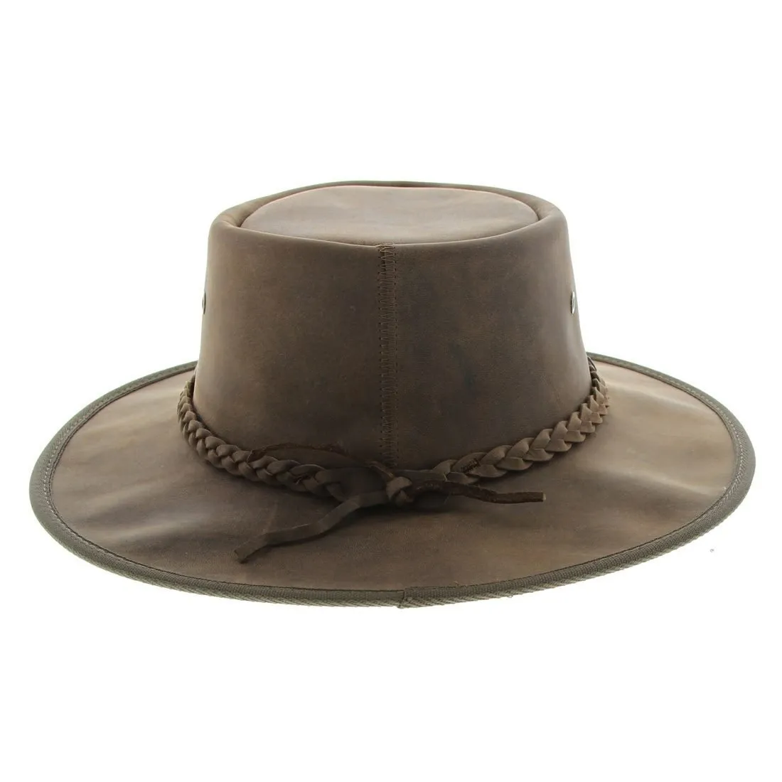 Barmah 1033SC Outback 3 Croc Teeth Crocodile Hat - Brown