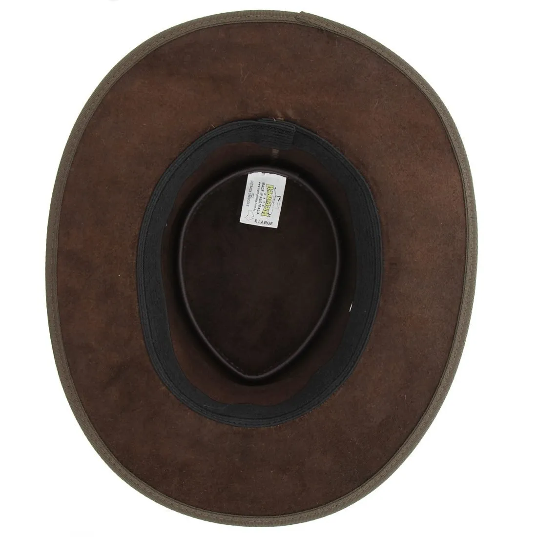 Barmah 1033SC Outback 3 Croc Teeth Crocodile Hat - Brown