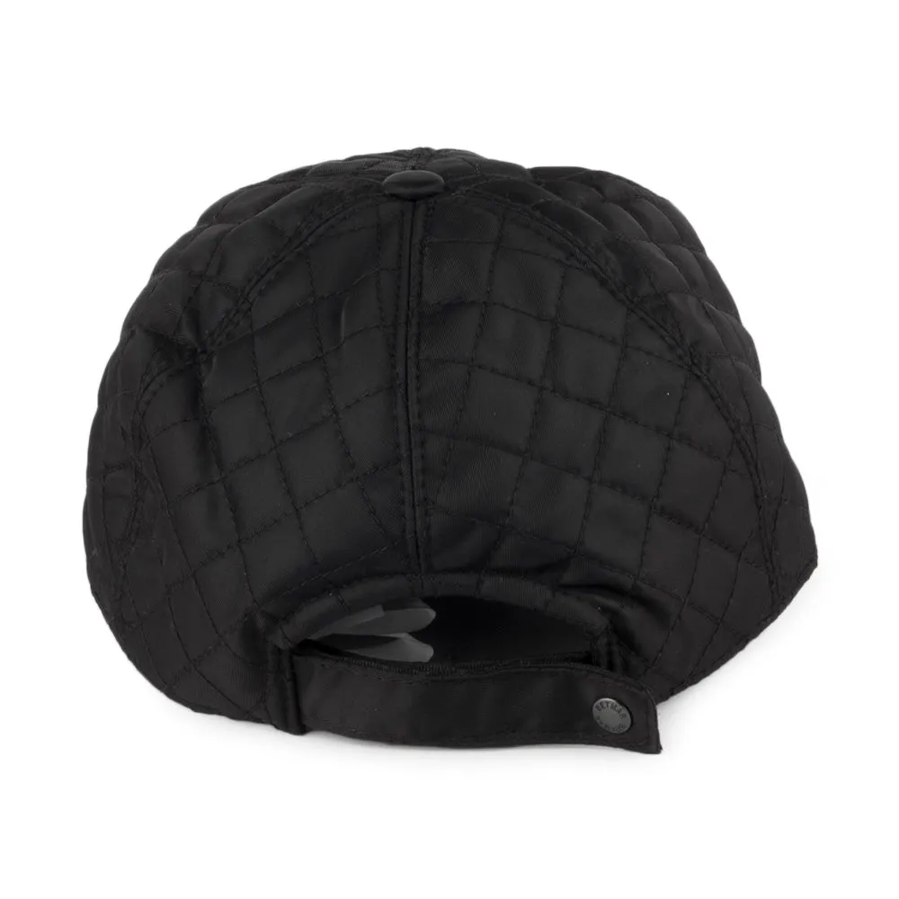 Betmar Hats Classic Quilted Rain Baseball Cap - Black