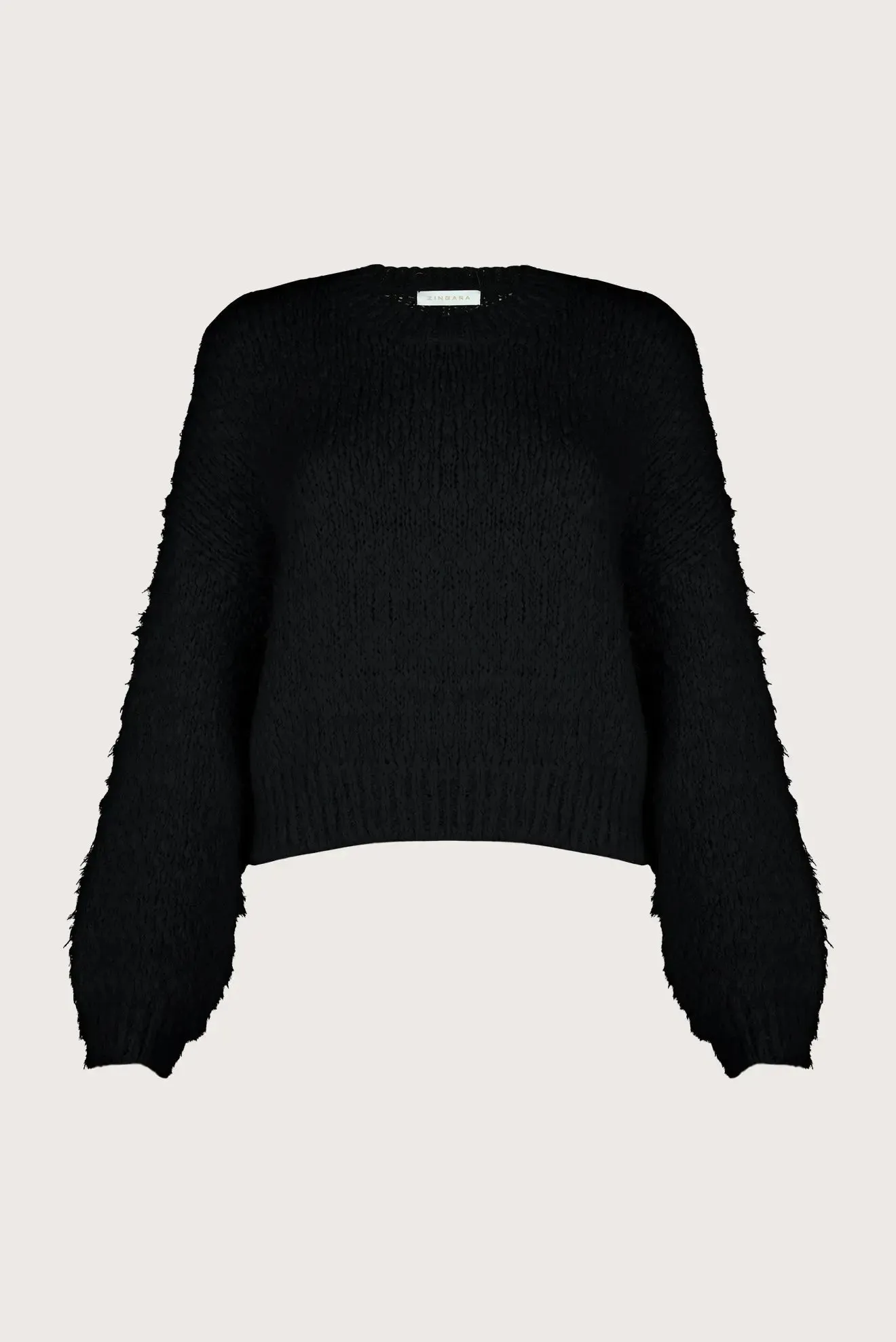 BLACK AMALIA FLUFFY  SWEATER