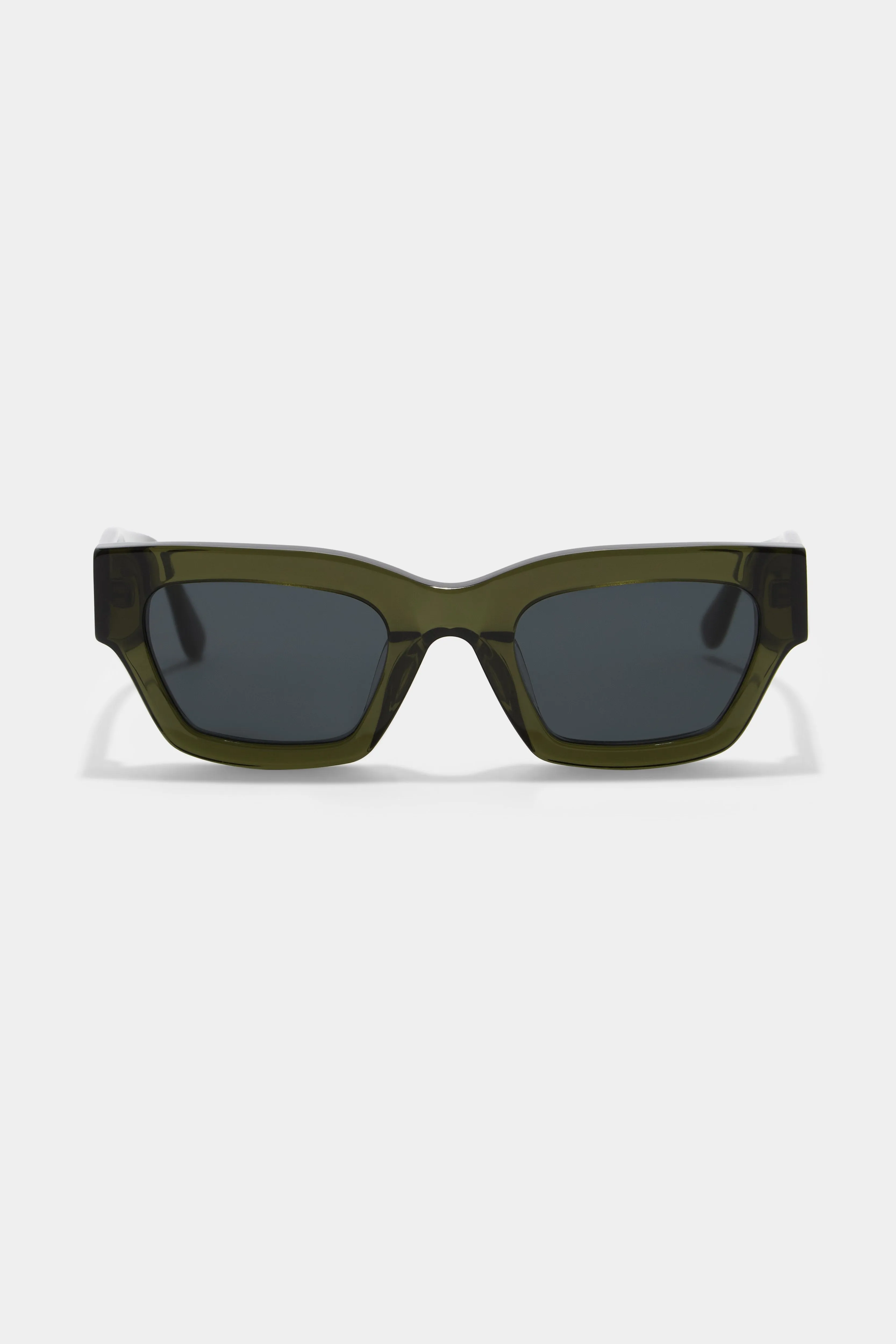 D Frame Sunglasses Khaki Crystal