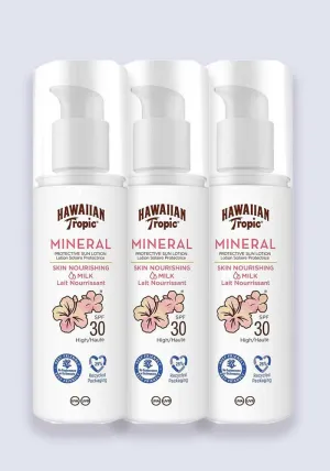 Hawaiian Tropic Mineral Protective Suncare 100ml - 3 Pack Saver