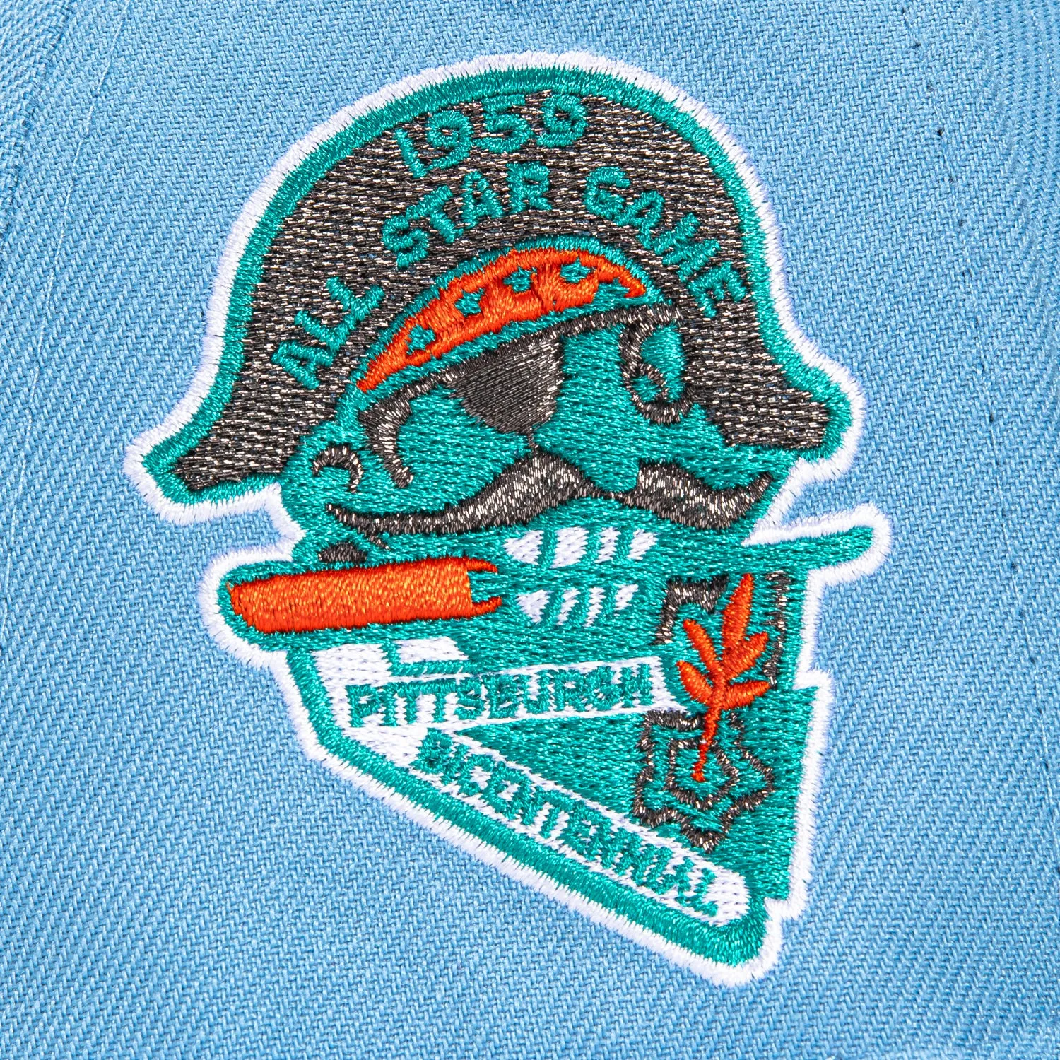 New Era 59Fifty Los Angeles Dodgers 1959 All Star Game Patch Hat - Light Blue. Green