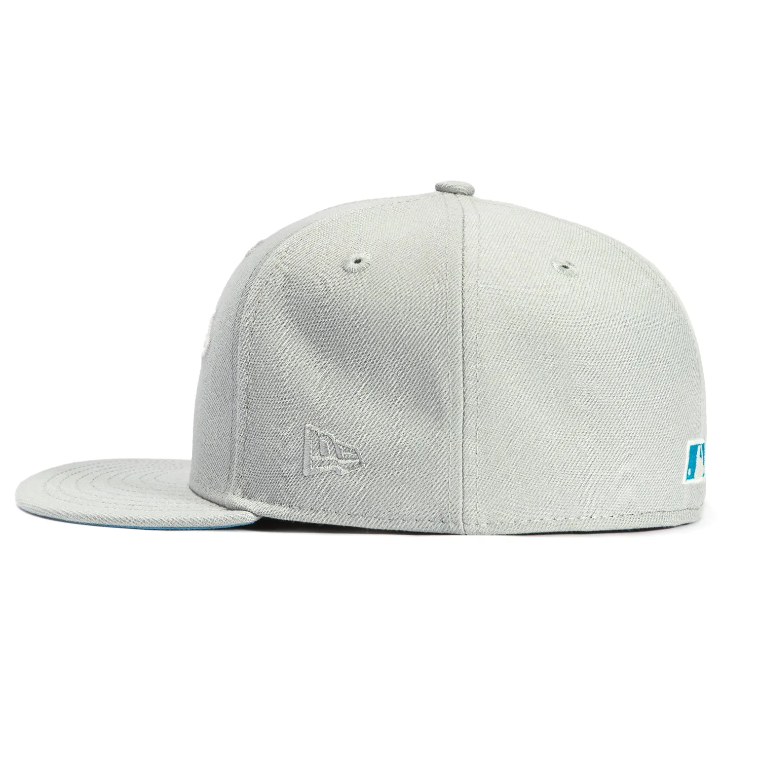 New Era 59Fifty Los Angeles Dodgers 50th Anniversary Stadium Patch Script Hat - Grey. White