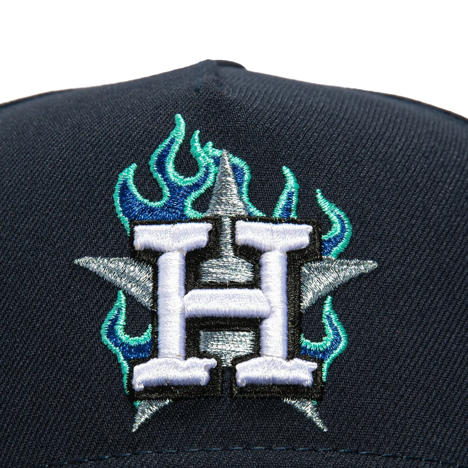 New Era 9Forty A-Frame Houston Astros 2022 World Series Patch Flame Snapback Hat - Navy