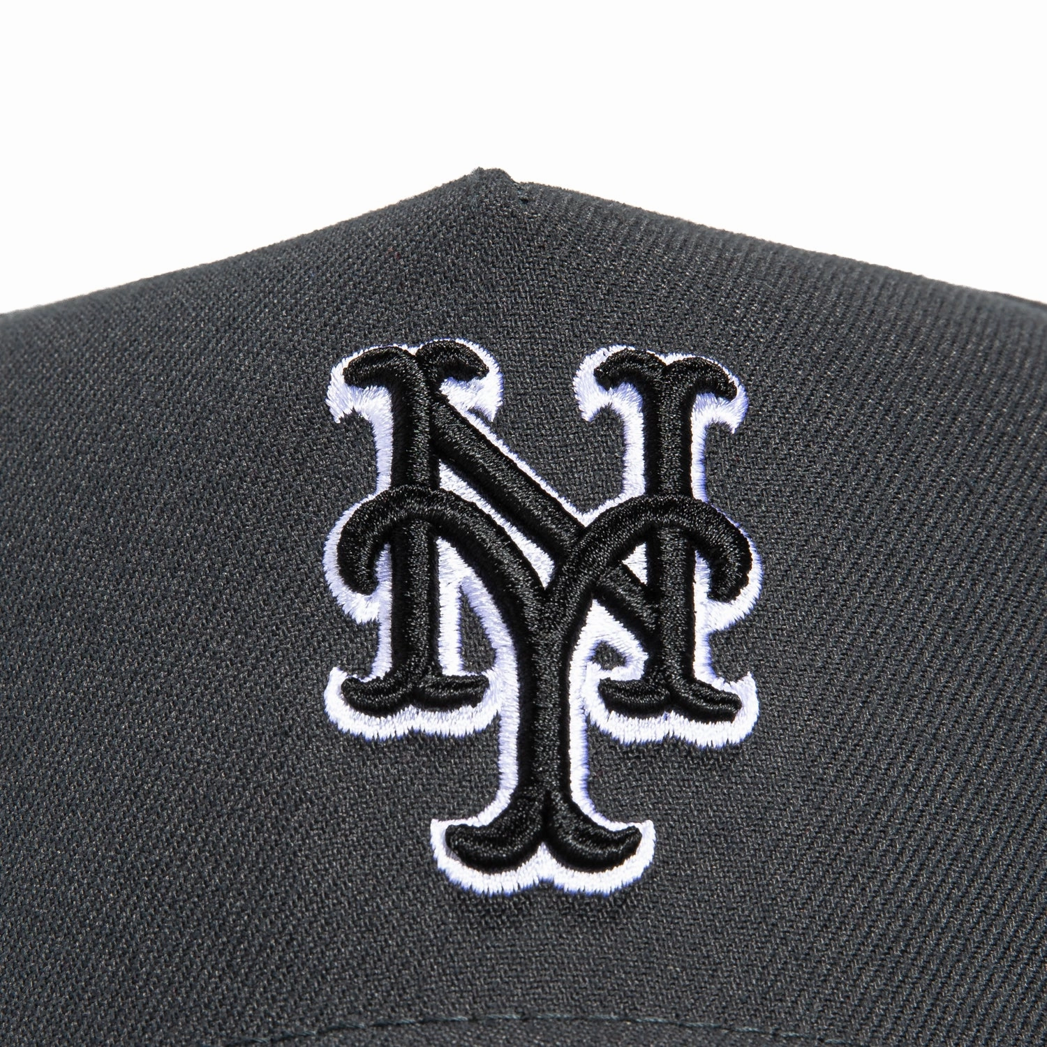 New Era 9Forty A-Frame New York Mets Snapback Hat - Graphite. Black. White