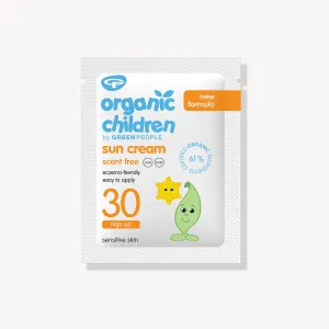 Organic Children SPF30 Sun Cream  - Scent Free Sachet 3ml