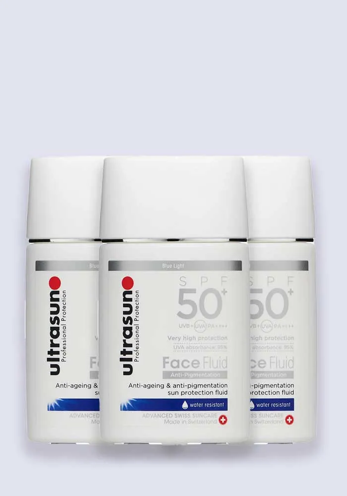Ultrasun Face Anti Pigmentation Face Fluid SPF 50  40ml - 3 Pack Saver