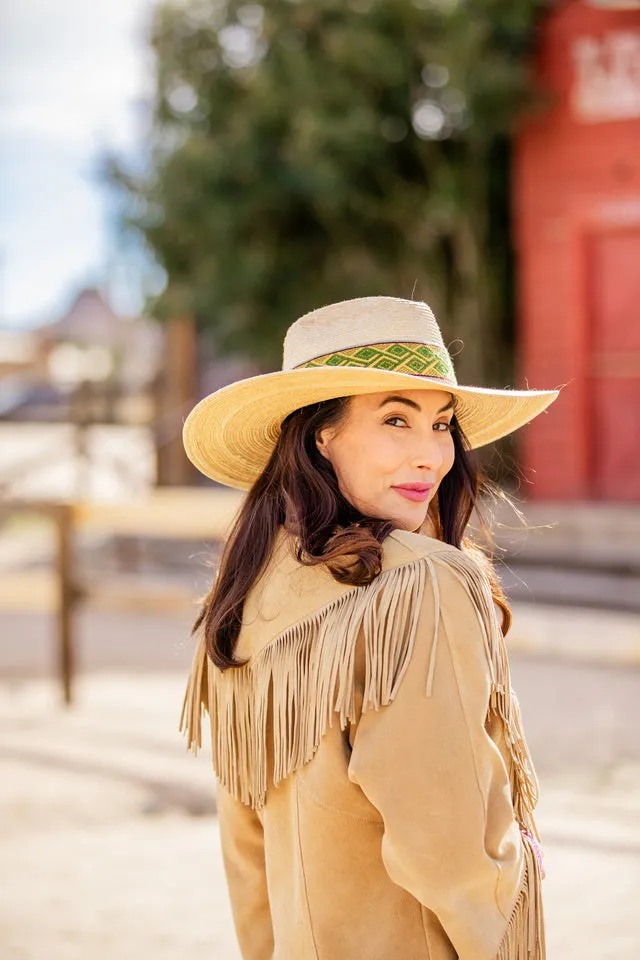 Western Wide Brim Palm Leaf Straw Hat